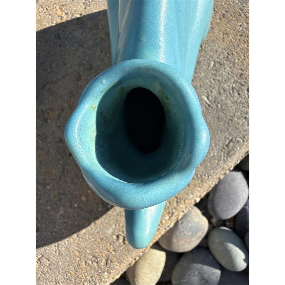 Antique Van Briggle Candlestick Holders Pair Matte Turquoise Colo‎ Springs - Picture 10 of 12